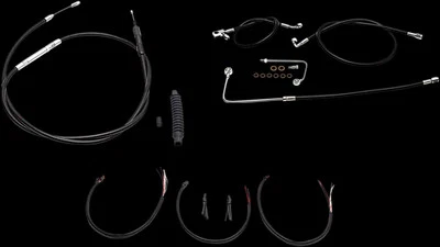 Kit de controles de manillar LA Chopper 18-20 pulgadas negro Harley Softail Deluxe 16-17 Foto 1 de 3