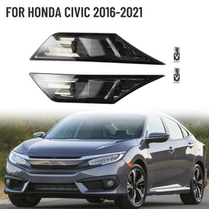 For Civic 2016-2021 Turn Signal Width-light Modified Black With LED-bulb - Picture 1 of 24