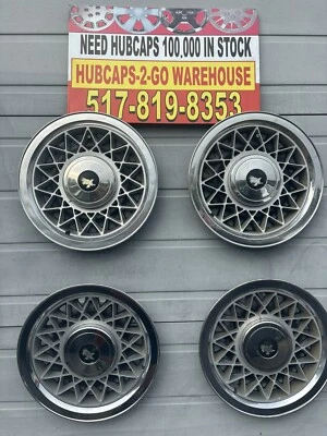 1978-80 Buick Century Regal Honeycomb Used Original Hubcaps Set Of 4-14” Vintage - Image 1 of 4