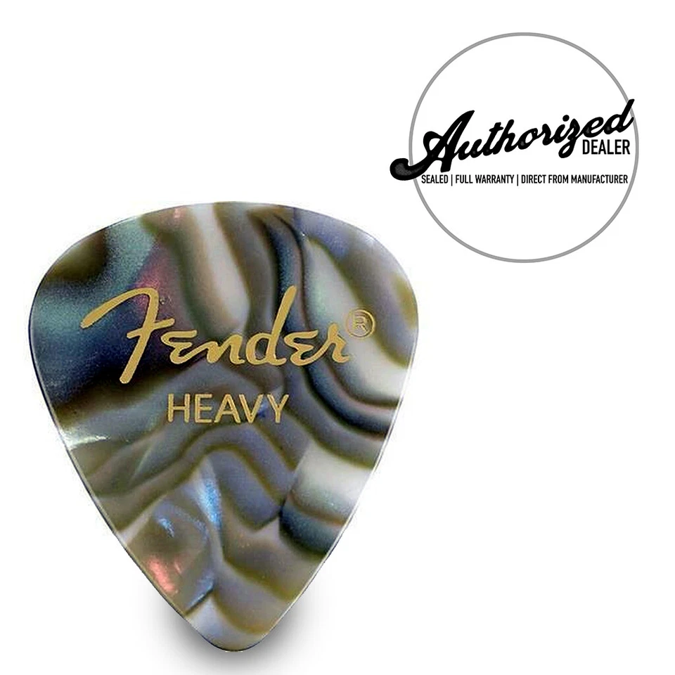 12 Fender 351 Premium Celluloid Abalone Moto Heavy Picks