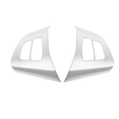 2 peças tampa de quadro de botão de volante prata para BMW X5 E70 X6 E71 2008-2013 - Imagem 1 de 4
