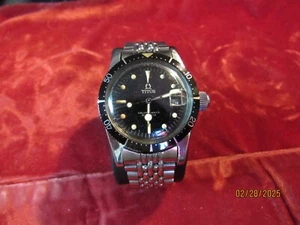 Super working 7085 Titus Stainless Steel Calypsomatic 21 Jewel Diver's Watch - Picture 1 of 21