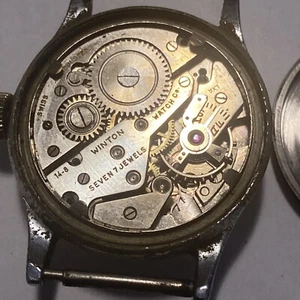 Winton Watch Co. Winton 14-8 Movement 7 Jewel Parts/Repair AS 1002 - Picture 1 of 8