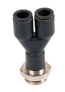 Legris LF3000 Metric Push In Y Piece with Male Metric / Parallel BSP Thread 3158 - Picture 1 of 3