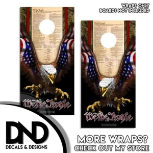 WE THE PEOPLE Flying Eagle Side Forest Camuflaje Tablero de Cornhole MIRR - Imagen 1 de 3