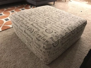 Contemporary Design Ashley Alenya Oversized Accent Ottoman in Quartz Microfiber - Picture 1 of 4
