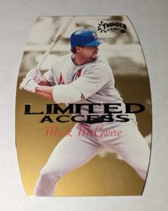 1998 Skybox Circa Thunder Limited Access #11LA Mark McGwire Insert Card Cardinal