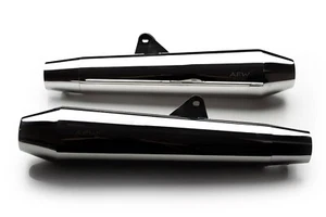 AEW TE102 SS MIRROR POLISHED EXHAUST FIT FOR ROYAL ENFIELD INTERCEPTOR & GT 650 - Picture 1 of 3