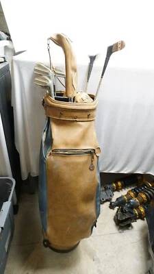 Juego de golf vintage Spalding Top-Flite - hierros y maderas con bolsa de cuero y fundas para la cabeza Foto 1 de 4