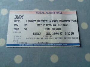 Eric Clapton Concert Ticket (Royal Albert Hall London UK/26 January 1990)