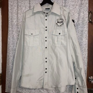 Y2k Vintage. Blac Label Long Sleeve American Hardcore Button Down. Size Large - Picture 1 of 6