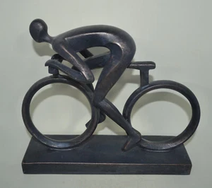 Cyclist Statue Sculpture Resin 7" Bicycle Bike Race - Picture 1 of 5