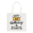 Personalised Happy 60Th Birthday Y Banner Regular Tote Bag Mum Dad Shopper