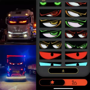 1*Colorful Eye Lamp Soft Screen for Car Windows Devil Eyes for Car Window DIY - Foto 1 di 11