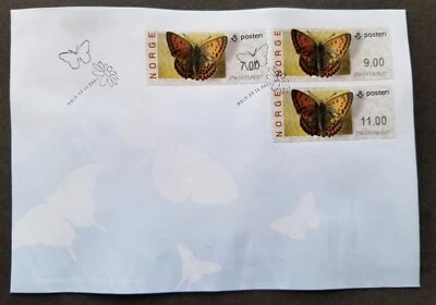 [SJ] Norway Butterfly 2007 Insect (ATM Machine Frama Label stamp FDC) *defect - Image 1 of 4