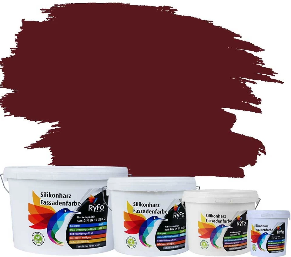 RyFo Colors Silikonharz Fassadenfarbe Lotuseffekt Trend Rottöne - bunte Farbe - Bild 1 von 2