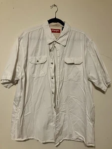 Wrangler Authentics Men's Short Sleeve Classic Woven Shirt 2XL RN130273 White - Picture 1 of 4