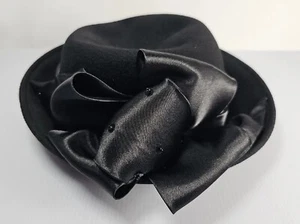 NEW - Vintage Fine Millinery By August Accessories Woman’s Black Wool Hat - Picture 1 of 6