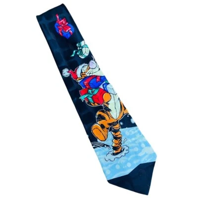 Галстук галстук винтажный Pooh Bear Tigger 100% шелк праздничный Disneyana Disney - Изображение 1 из 4