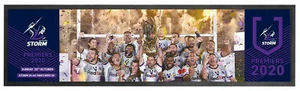 126287 MELBOURNE STORM 2020 NRL PREMIERS TEAM IMAGE RUBBER BACK BAR RUNNER MAT - Bild 1 von 1