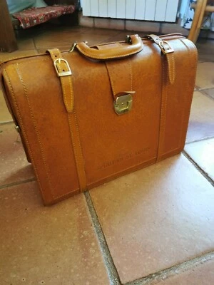 Sac Medecin vintage en cuir camel Spirit of St. Louis - Photo 1/4