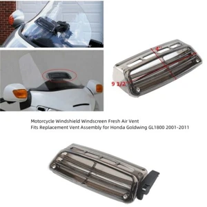 Smoked Motorcycle Windscreen Windshield Air Vent For Honda Goldwing GL1800 01-17 - Picture 1 of 12