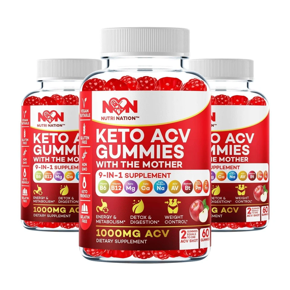 Keto ACV Gummies 1000 毫克购买 2 免费获得 1 - Nutri Nation Kelly Clarkson 饮食 — 第 1/4 张图片