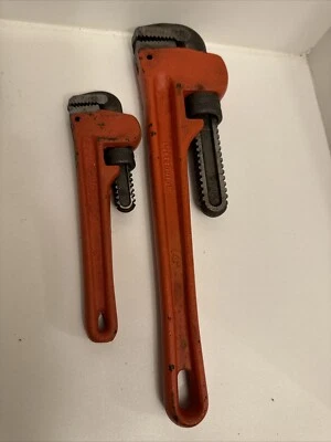 Pittsburgh Pipe Wrench  14" &  8” Steel -Straight Jaw - Image 1 of 4