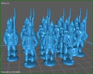 Brunswick Leib btg 1809-15 - 13 Mini - 28 mm Scale - Picture 1 of 1