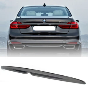 Carbon Fiber D Type Rear Trunk Spoiler Fit For BMW G11 G12 740i 750i 2021 - Picture 1 of 4
