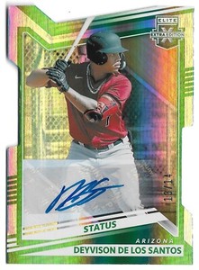 Deyvison De Los Santos 2022 Elite Extra Edition Status Die Cut Auto /14 Panini