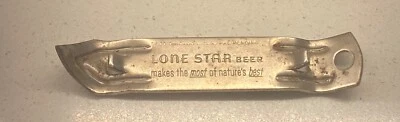Botella de cerveza Lone Star vintage "Aprovecha al máximo lo mejor de la naturaleza" - abrelatas Foto 1 de 4