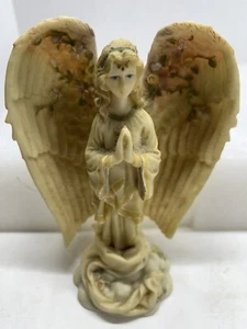 Hermosa estatuilla de ángel vintage con alas móviles que se abren y cierran - Imagen 1 de 14
