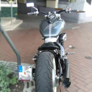 Motorradlenker schwarz Street Bar mit ABE Chopper Bobber Cafe Racer Lenker 1Zoll - Bild 1 von 4