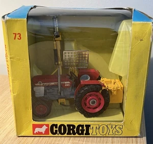 Corgi 73 Massey Ferguson 165 Tractor & Saw Attachment. Unplayed in Original Box - Picture 1 of 13