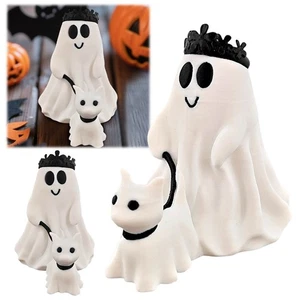 Impresión 3D Linda Simulación Pequeño Paseo Perro Halloween Decoraciones Vacaciones - Imagen 1 de 8