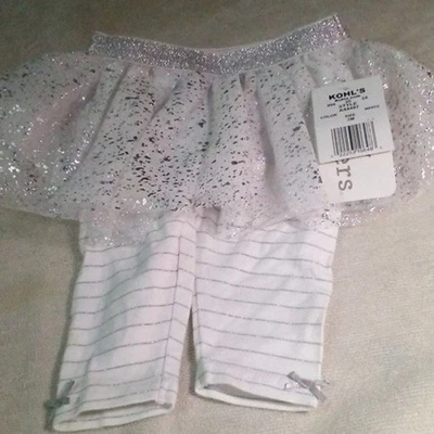 NUEVO CON ETIQUETAS NUEVO Bebé Iniciador 3 Meses Bebé Niñas Leggings con Falda de Tul Adjunta Foto 1 de 4