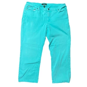 LRL Ralph Lauren Jeans Co Light Modern Straight Cropped Womens Size 18W Pants - Picture 1 of 12