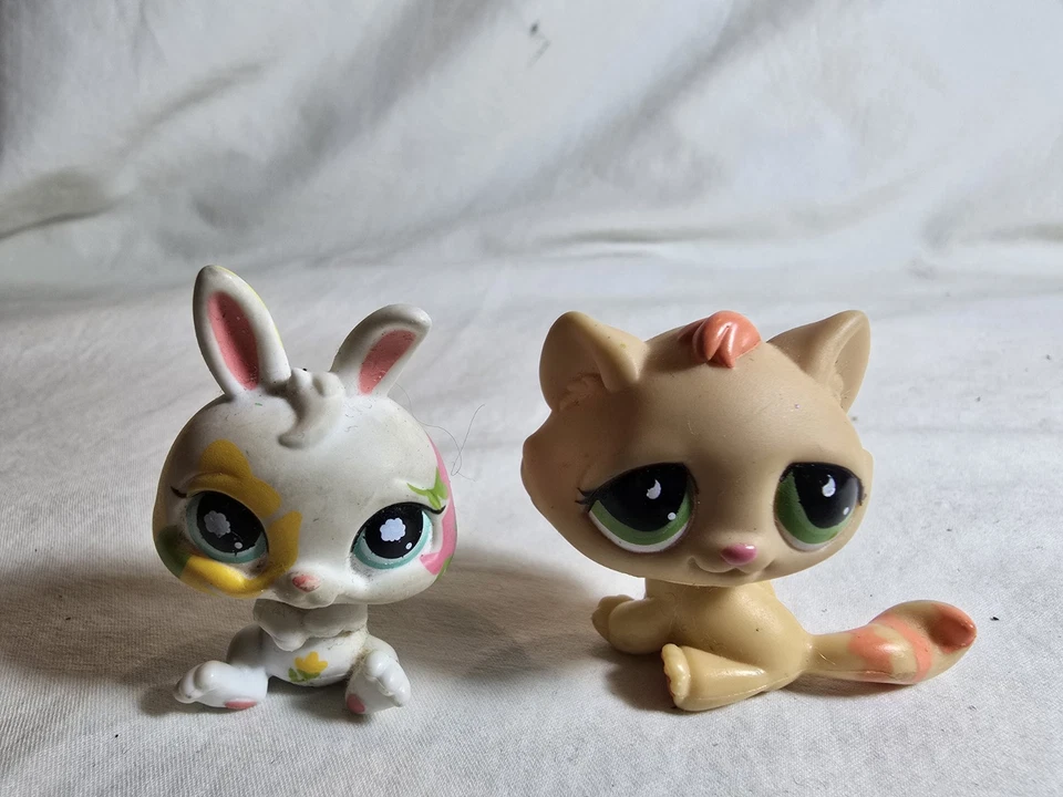 LITTLEST PET SHOP LPS AUTÉNTICO Flor Conejito Y Jengibre Gato Gatito Lote Juguete Foto 1 de 4