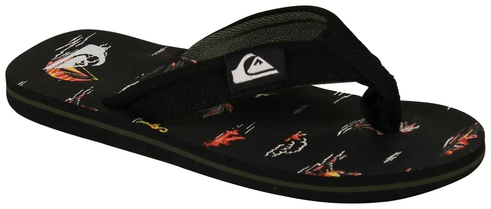 Sandalia Quiksilver Molokai Layback para niño - negra/negra - nueva Foto 1 de 1