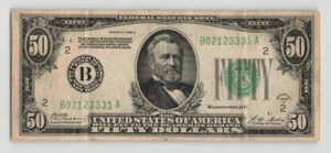 USA UNITED STATES $50 Dollars 1928 A, Federal Reserve, Fr. 2101-B New York. B5 - Picture 1 of 2
