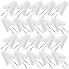 20pcs Metal Curtain Tieback Hooks Rings Clips Hangers Decorative Rod Hooks