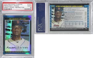 2002 Bowman Chrome Draft Picks & Prospects Refractor Francisco Liriano PSA 9