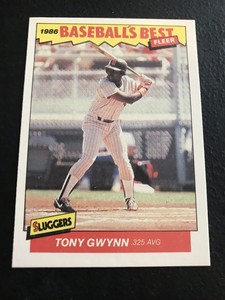 1986 Fleer Baseball's Best Sluggers vs. Pitchers Tony Gwynn #15 of 44 Padres!!!