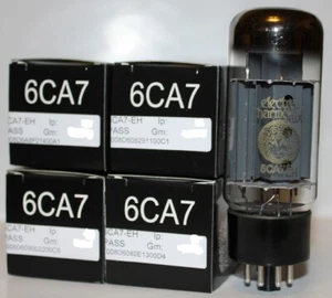 Fabbrica Platino Matched Quad Electro Harmonix Grasso Bottiglia 6CA7/EL34 Tubi, - Picture 1 of 1