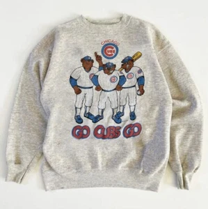 Chicago Cubs MLB Baseball Go Cubs Go Crewneck Sweatshirt classic HN0628 - Picture 1 of 2