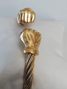 Titanium Twist Wire Biker Cuff Bangle 316LStainless Steel New. - Picture 1 of 6