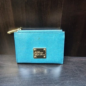 Ralph Lauren Blue Sloan Street Key Coin Case with ID Holder Key Chain Wallet - Picture 1 of 4