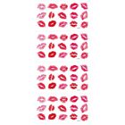  4 Sheets Wandtattoo Rote Lippen PVC Mdchen Party-Wandaufkleber Selbstklebende