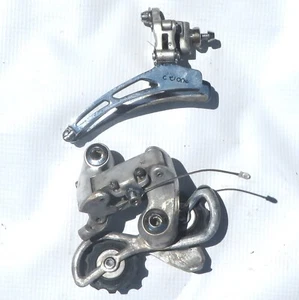 JUEGO DE DESVIADORES DELANTERO/TRASERO SUNTOUR CYCLONE de colección probado ¡Listo para usar! 297g - Imagen 1 de 5